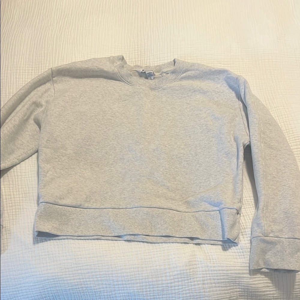 Athlete grey cropped sweatshirt
